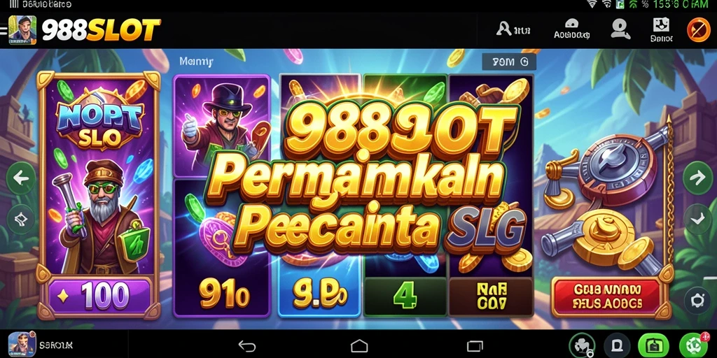 Tampilan mendebarkan dari gameplay slot yang seru.