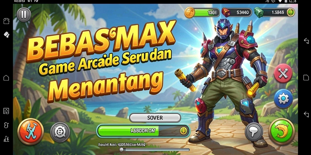 Screenshot utama BEBASMAX menampilkan aksi gameplay yang seru dan penuh tantangan.