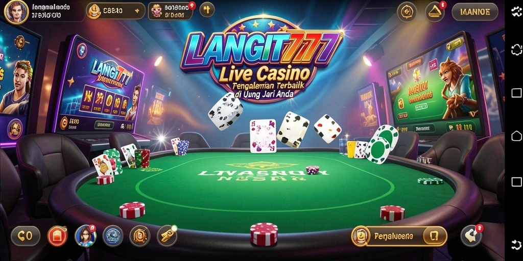 Tampilan gameplay Live Casino yang mendebarkan dan interaktif.