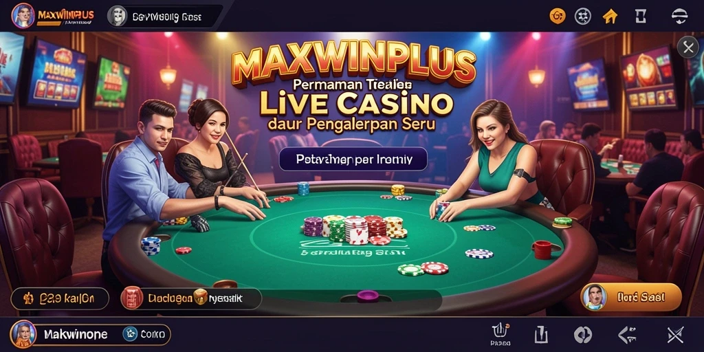 Tampilan gameplay Live Casino yang mendebarkan dengan dealer langsung.