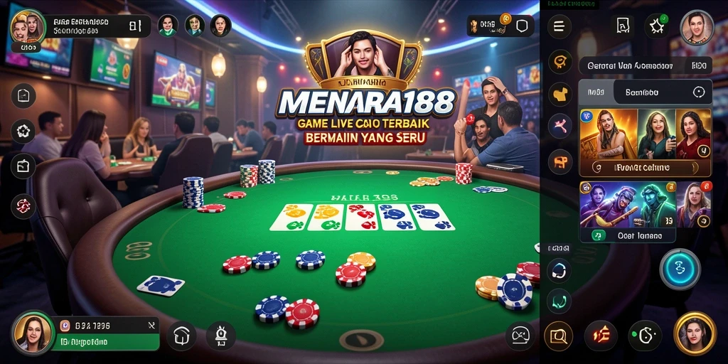 Tampilan seru dari permainan Live Casino di MENARA188.