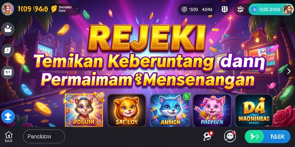 Screenshot gameplay REJEKI menampilkan keseruan permainan slot yang menarik.