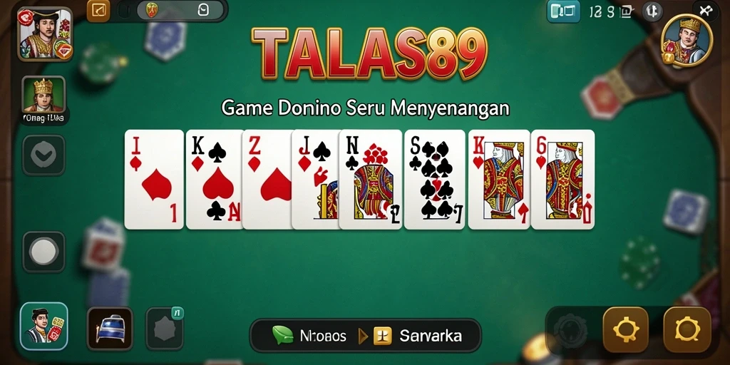 Screenshot TALAS89 menampilkan aksi seru dalam permainan Domino.