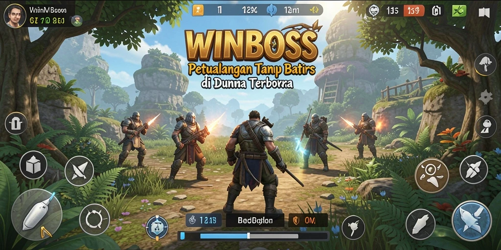 Gameplay seru di dunia terbuka WINBOSS yang penuh petualangan.